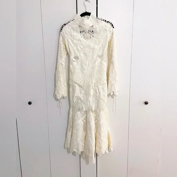 New Jonathan Simkhai Guipure Lace Gown - Picture 6 of 13